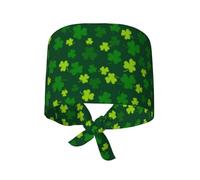 Cappello da Cuoco Cute St.Patrick's Day Shamrock Cappelli da Cuoco Traspirante Cuffietta Chirurgica Elastico Cappello da Chef per Ristorante Uomo/Donna Catering