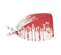 Cappello Da Cuoco Gothic Red Bloodstains Cappellino Da Chef Regolabile Bandana Traspirante Cappelli Da Cuoco Per Grigliare Catering Cucina