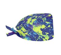 Cappello Da Cuoco Green Blue Pigment Splash Cappello Da Chef Elastico Bandana Regolabile Cappellino Da Chef Per Cucina Catering Grigliare