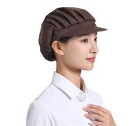 Cappello da cuoco in rete traspirante Top Head Covers Rete protettiva per capelli per ristorante commerciale cucina e panetteria lavoro regolabile in cucina, Colore caffè., Half net cloth