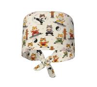 Cappello Da Cuoco Kung Fu Cat Cappello Da Chef Vintage Bandana Elastico Cappelli Da Cuoco Per Ristorante Catering Cucina