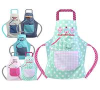 Cappello da cuoco o guanti e grembiule da cucina, per bambini - disponibile in 4 varianti di colore e una taglia unica - adatto per bambini di età 3-6 anni, 100 % cotone, Cupcake Queen, Kinderkochmütze