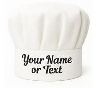 Cappello da cuoco personalizzato Unisex Chef Nome Testo o Logo Cotone Cucina Hotel Ristorante Gastro Regolabile Bianco, Custom Hat