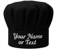 Cappello da Cuoco Personalizzato Unisex - Nome, Testo o Logo - Cotone per Cucina, Hotel, Ristorante - Gastro-Cappelli Schwartz
