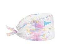 Cappello Da Cuoco Pink Geometric Splash Cappelli Da Cuoco Traspirante Bandana Vintage Cappello Da Chef Per Ristorante Cucina Catering