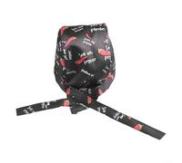 Cappello da cuoco pirata con motivo teschio, morbido cotone e cinturino regolabile, adatto per chef professionisti, panettieri e uso quotidiano in cucina (peperoncino)