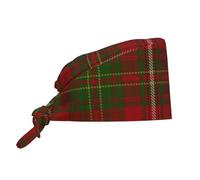 Cappello da Cuoco Scottish Clan Hay Red Green Tartan Cappelli da Cuoco Soft Cuffietta Chirurgica Vintage Cappello da Chef per Cucina Catering Ristorante