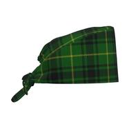 Cappello da Cuoco Scottish Clan MacArthur Green Black Tartan Plaid Cappello da Chef Soft Cuffietta Chirurgica Vintage Bandana per Ristorante Uomo/Donna Catering