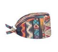 Cappello Da Cuoco Tribe Ethnic Stripes Cappelli Da Cuoco Elastico Cappello Da Chef Traspirante Bandana Per Cucina Grigliare Ristorante