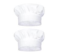 Cappello da Cuoco Unisex Regolabile in Cotone, 2 Pezzi, Cappello da Cuoco Bianco Confortevole Traspirante Cappello Chef, Cappello Cucina Regolabile per Scuola, Famiglie e Ristoranti