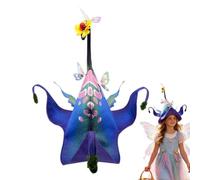 Cappello da da donna per Halloween, costume per cosplay con fiori e | Cappello stravagante da strega per feste a teatro, feste in maschera, feste in maschera, cappelli da strega da donna
