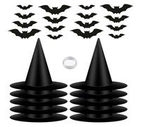 Cappello Da Di Halloween | 12 Pezzi Decorazioni Galleggianti per Halloween, per Festa Cappello Streghe Nero - per Interni Esterni Parete Porta Giardino Patio