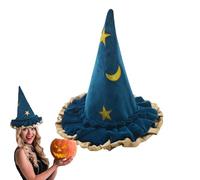 Cappello da di Halloween - Cappello in poliestere, cappelli con cielo stellato blu | 39 x 38 cm per palcoscenico, cappello da festa per cosplay | Costume in maschera per bambini
