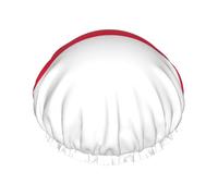 Cappello da doccia versatile con stampa bandiera indonesiana, per donne e uomini, riutilizzabile, leggera, morbida cuffia per capelli da bagno