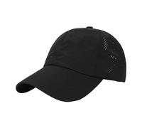 Cappello da donna a coda di cavallo, ad asciugatura rapida, cappello da baseball, cappello da sole, cappello sportivo da cowboy per uomo, Nero , Taglia unica