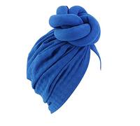 Cappello da donna con bandana, sciarpa per capelli, turbante, cappelli, copricapo (blu, taglia unica)