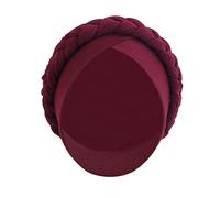 Cappello da donna con bandana, sciarpa per capelli, turbante, cappello turbante, copricapo, cappello da bagno (Wine, taglia unica)