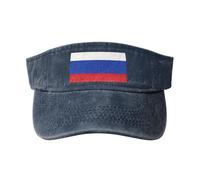 Cappello da donna con bandiera della Russia, traspirante, protezione solare, per golf, tennis, corsa, uso quotidiano, blu navy, Taglia unica