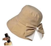 Cappello Da Donna Con Fiocco E Tesa Larga Per Protezione Dal Sole, Pieghevole, Da Spiaggia, Estivo, Traspirante, Pieghevole, Da Vacanza; Cappelli A Secchiello Da Donna Con Fiocco E Tesa Larga (A)