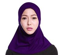 Cappello da donna con perline musulmana Wrap Cap sciarpa scialle Tn Vols cappello 47, Viola, Taglia unica