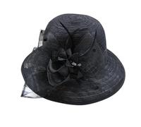 Cappello da donna con sole estivo, anti UV, in organza e pizzo, cappello da matrimonio, donna, cerimonia chic ed elegante, Bob, per cerimonia, cocktail, cappelli, berretti e cappelli, Derby largo
