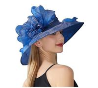 Cappello da donna con sole estivo, anti UV, in organza, per matrimonio, donna, cerimonia ed elegante, Bob, a tesa larga, capeline da cerimonia, cocktail, party, berretti, berretti e cappelli, derby