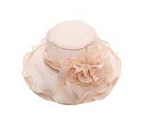 Cappello da Donna da Cerimonia, Cappello da Donna, Cappello da Festa, Cappellino da Baseball a Larga con fascinatore Cappello Bambina Visiera (Red, One Size)