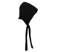 Cappello da donna fatto a mano all'uncinetto, elegante scialle francese avvolgente sciarpa lavorata a maglia tutti i copricapi abbinati lavorati a maglia, Nero , Taglia unica