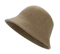 Cappello da donna in feltro di lana Cloche con secchiello invernale elegante cappello a bombetta termico berretto a cupola cappello da pescatore pieghevole Fedora Bucket Hat Vintage Derby Party