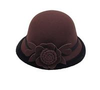 Cappello da donna in tweed a tesa corta francese vintage bombetta berretto | Berretto casual da pescatore autunnale e invernale, rotondo, elegante, con fiori 3D, per feste, attività all'aperto e uso