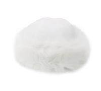 Cappello da donna in visone stile etnico mongolo invernale spesso foderato in pile (cappello) caldo unisex berretto per il freddo cappello invernale da uomo, bianco, Taglia unica