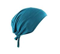 Cappello da donna musulmano elastico etnico Hijab tinta unita regolabile piccolo tappo tubo avvolto turbante cappello invernale soldato cacciatore cappello con occhiali, J, Taglia unica