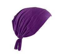 Cappello da donna musulmano elastico etnico Hijab tinta unita regolabile piccolo tappo tubo avvolto turbante cappello invernale soldato cacciatore cappello con occhiali, L, Taglia unica