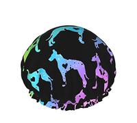 Cappello da donna riutilizzabile con orlo elasticizzato Great Dane Heart Love Double Cuffia da a impermeabile Cuffia da bagno