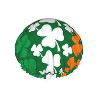 Cappello da donna riutilizzabile con orlo elasticizzato Patricks Day Irish Flag DoubleCuffia da a impermeabile Cuffia da bagno