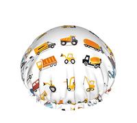 Cappello da donna riutilizzabile con orlo elasticizzato per capelli, aereo, motore, auto, escavatore, doppia cuffia da a impermeabile