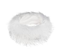 Cappello da donna russo in finta pelliccia, fascia invernale in peluche, paraorecchie caldo bianco