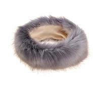 Cappello da donna russo in finta pelliccia, fascia invernale in peluche, paraorecchie riscaldante, grigio, grigio
