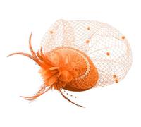 Cappello da donna vintage con velo di perle, fascinator per matrimonio, elegante velo a rete, accessorio per capelli, per cocktail, piume, decorazione per feste
