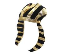 Cappello Da Egiziano - Costume Tutankhamon, Copricapo In Velluto Dorato | King Tut Accessorio Di Halloween Copricapo Autentico Nemes Cappello Da Festa Festivo Leggero Per Adulti La Scuola Dei