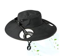 Cappello da escursionismo | Cappelli a tesa larga con ricarica USB | Bob sole ventilato con ventilatore integrato - per spiaggia, campeggio, escursionismo, running, giardinaggio, viaggi, vacanze