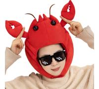 Cappello da festa a forma di aragosta per travestimenti con testa di | Divertente cappello per travestimenti, ragazze, dramma, palcoscenici, spettacoli e feste di compleanno