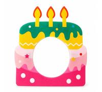 Cappello da Festa per Bambini in Tessuto, Copricapo Torta Verde | Dettaglio artigianale, Cappello da compleanno, Spettacoli scolastici, Per nido