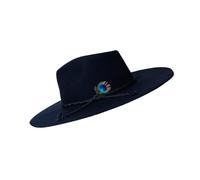 Cappello da gentiluomo in lana morbida unisex design perfetto per gli appassionati di moda e collezionisti cappello derby in lana multiuso, Blu scuro, L