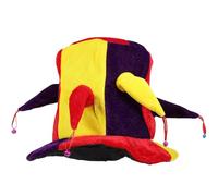 Cappello da Giullare Multicolore in Stoffa per Festa Halloween Festivo | Accessori Clown Donna, Costume Uomo, per Compleanni e Feste a Tema, Taglia Unica Adatta a Molti Volti