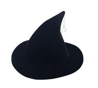 Cappello da Halloween per Adulti - a Tesa Larga con Ciondolo Stella | Cappelli Costume Donne, Travestimento Carnevale, Festival dei Fantasmi, Festa di Halloween, Accessorio Class B617