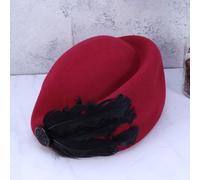 Cappello da hostess da donna Cappello da assistente di in lana di piume