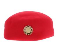 Cappello da hostess da donna rosso Cappello da assistente di in feltro