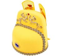 Cappello da Imperatore Cinese per Cosplay, Accessorio Adulto Elegante | Stile Classico Decorazione Elaborata, Plastico, per Feste in Maschera e Rappresentazioni Teatrali
