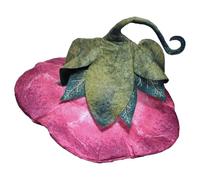 Cappello da in feltro - Design malvagio in stile loto, finitura colorata cucita | Accessorio cosplay di Halloween con tessuto vibrante, filo per costumi, servizio fotografico, stile